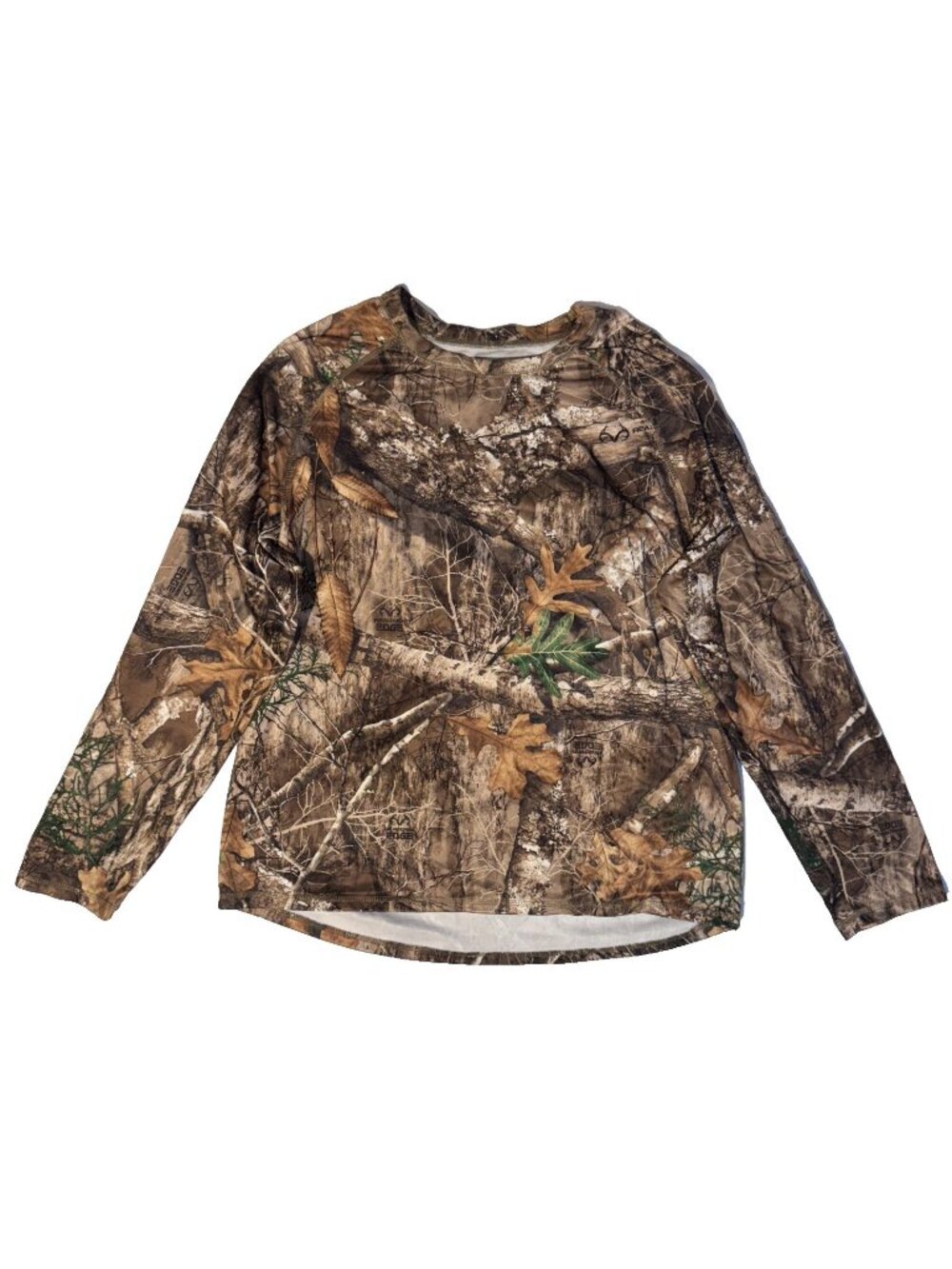 Realtree Hunting Camo Lightweight Performance Long Sleeve Tee  XL 100% Polyester